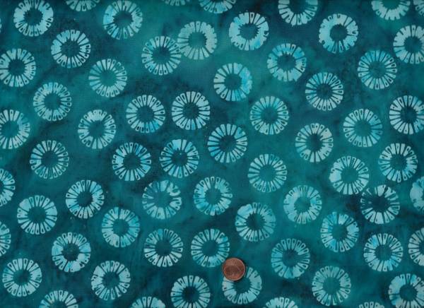 Batik Lagoon teal Daisy