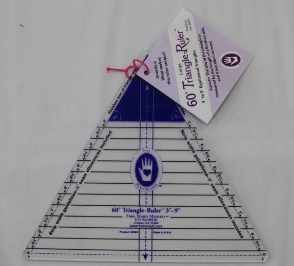 Marti Michell Large 60-degree Triangle Quilting Ruler 8963 Makes Finished  Sizes Between 3 and 9 Equilateral Triangles 