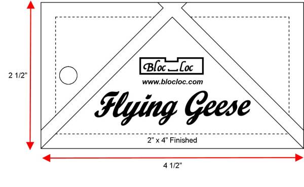 Bloc-Loc Ruler Flying Geese 2" x 4"