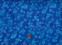 Batik Blüten blau