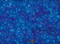 Batik Blümchen cobalt-türkis 85cm