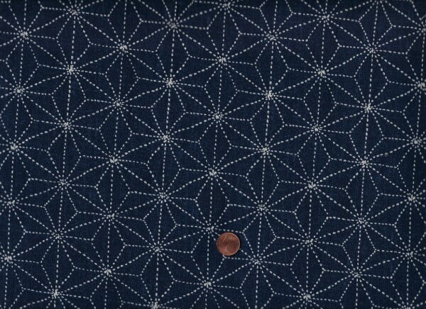 Sashiko Stars indigo