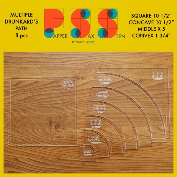 PPS Multiple 10,5"  Drunkard’s Path Template 8 St.