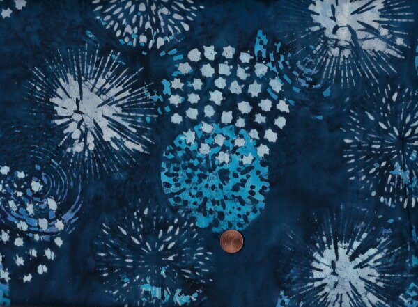 Batik Horizon Feuerwerk d-blau