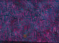 Batik Blättchen plum-blue