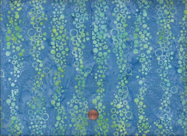 Batik Bubbles aqua-grün