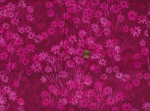 Batik Daisys magnta-pink