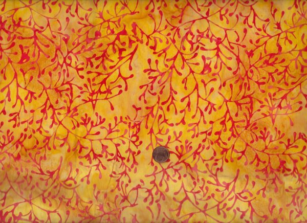 Batik Äste yellow