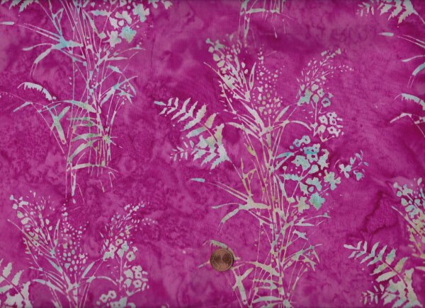 Batik Gräser pink-grau