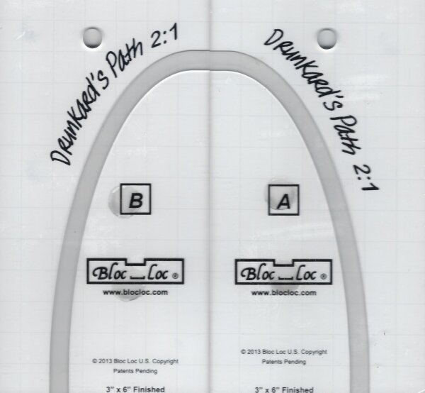 Bloc-Loc Ruler Drunkhard´s Path 2/1 3"x 6"