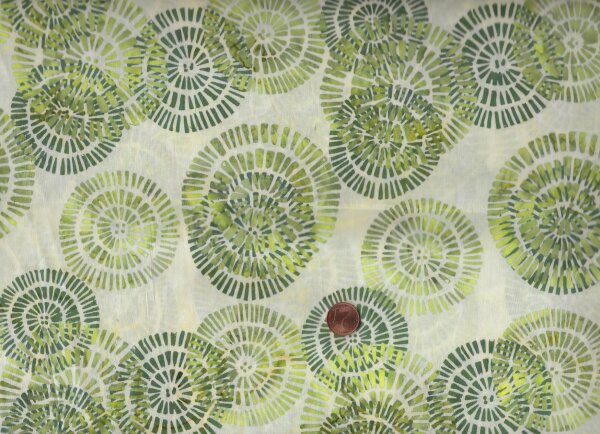 Batik Spiralen cream-olive