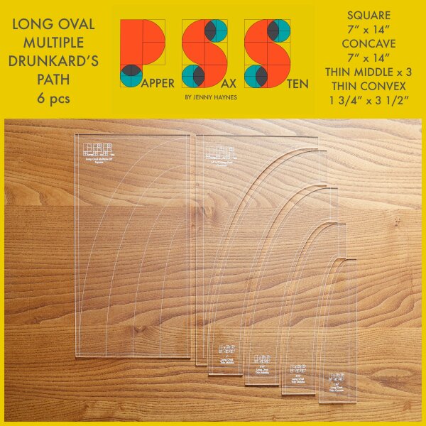 PPS Long Oval Multiple Drunkard’s Path Template