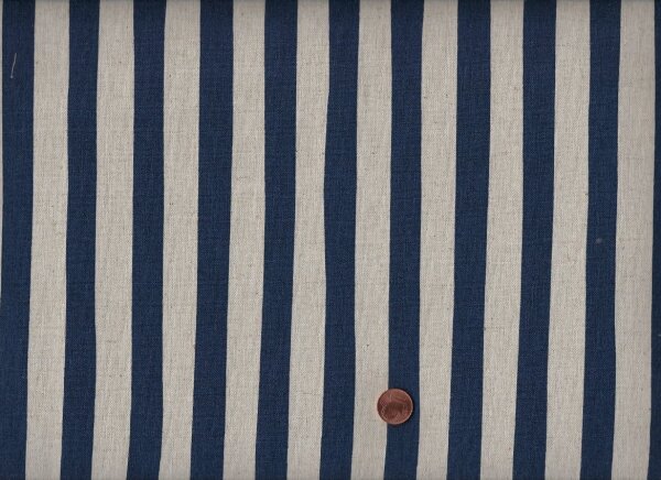 Canvas Stripes navy 80%co/20% li