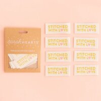 Sarah Hearts Woven labels stiched with love