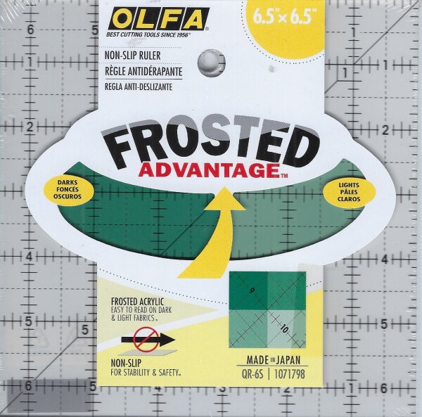 Olfa non-slip Ruler 6 1/2"x 6 1/2" frosted #1