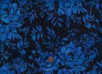 Batik Rosen blau