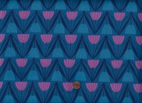 Ruby star society Jen Hewett Endpaper Tulips Blue Raspberry