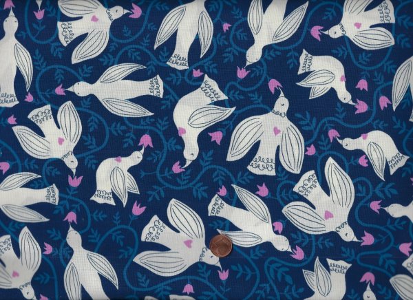 Ruby star society Jen Hewett Endpaper Hummingbirds Bluebell